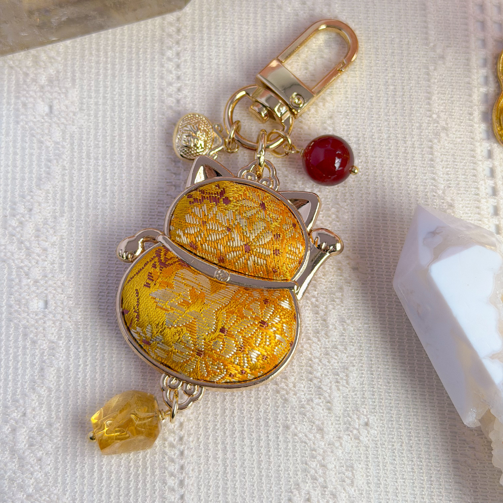 福禄・Fú Lù Reversible Fortune Cat Bag Charm