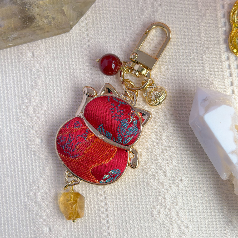 福禄・Fú Lù Reversible Fortune Cat Bag Charm